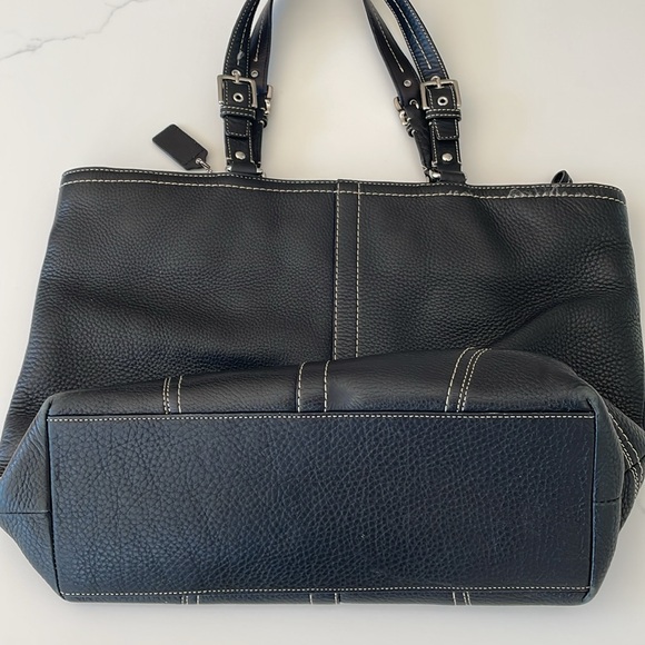 Coach Hamilton black pebbled leather large tote - Picture 3 of 11